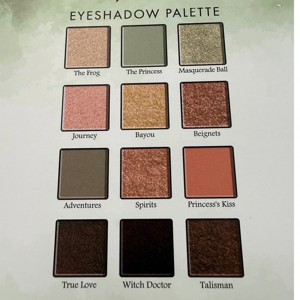 Disney Princess and the Frog Eyeshadow Palette Taste Beauty Tiana Mirror‎ NEW